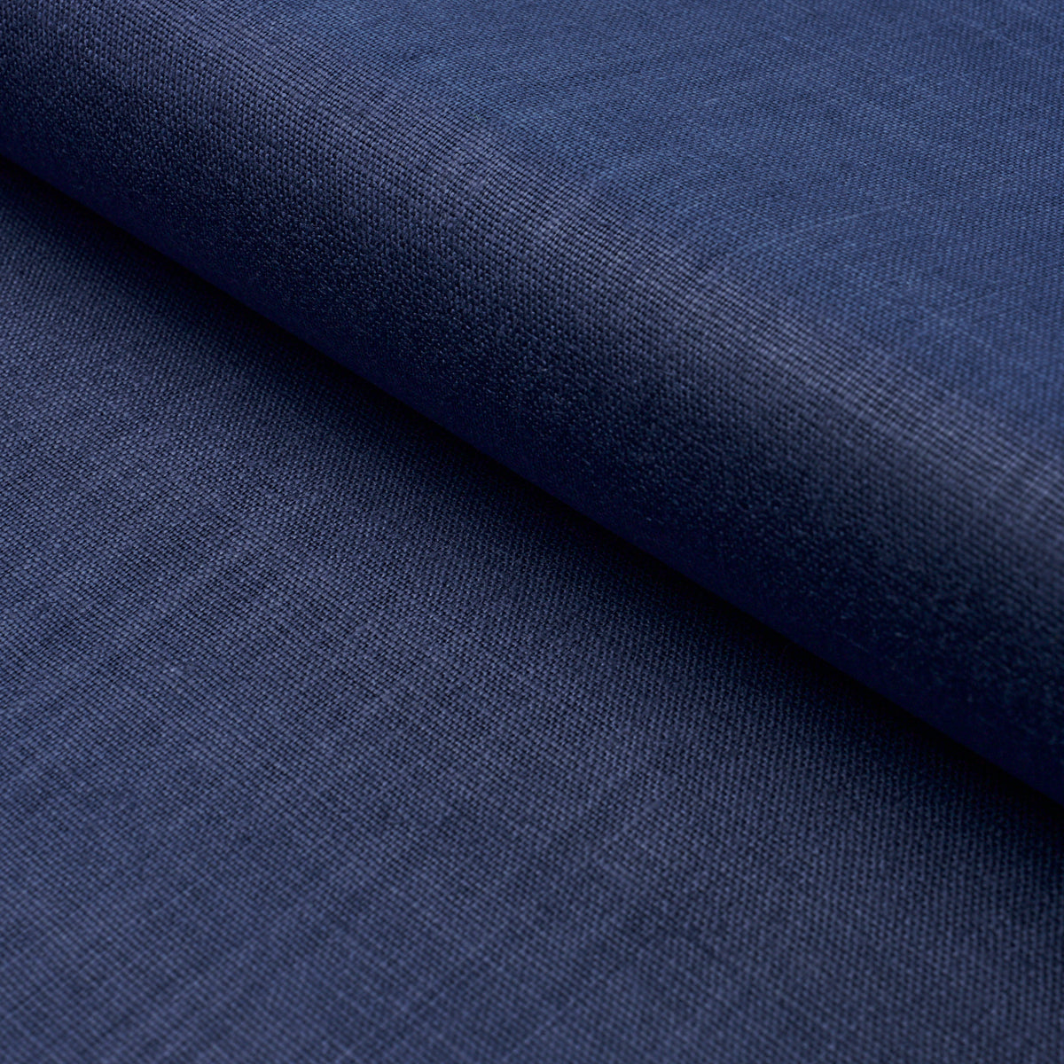 Schumacher Leo Glazed Linen Navy Fabric Sample 84964