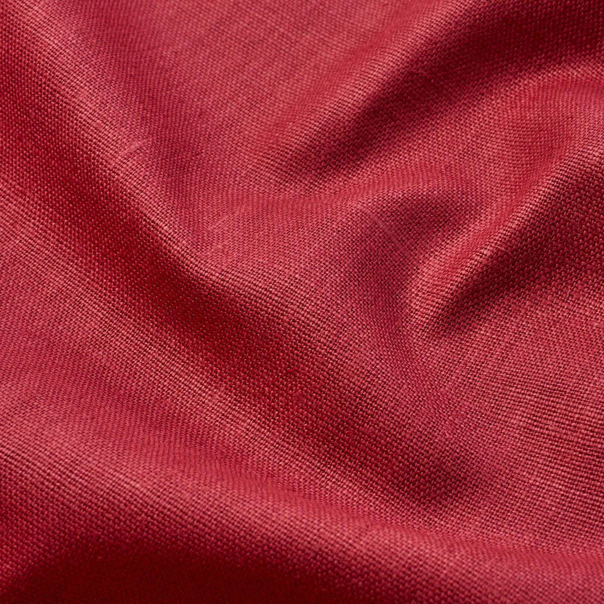 Schumacher Leo Glazed Linen Red Fabric 84967