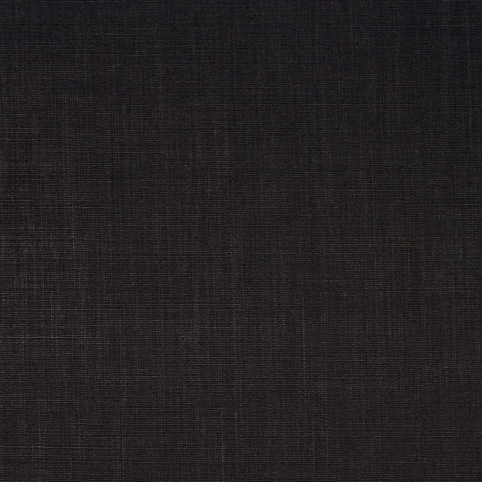 Schumacher Leo Glazed Linen Black Fabric 84969