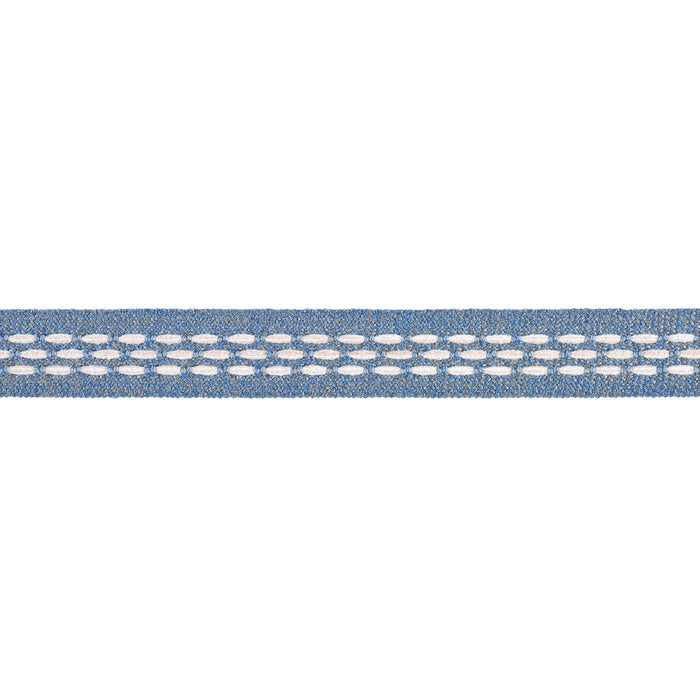 Schumacher Portola Tape Narrow Indoor/Outdoor Sky Trim Sample 85180