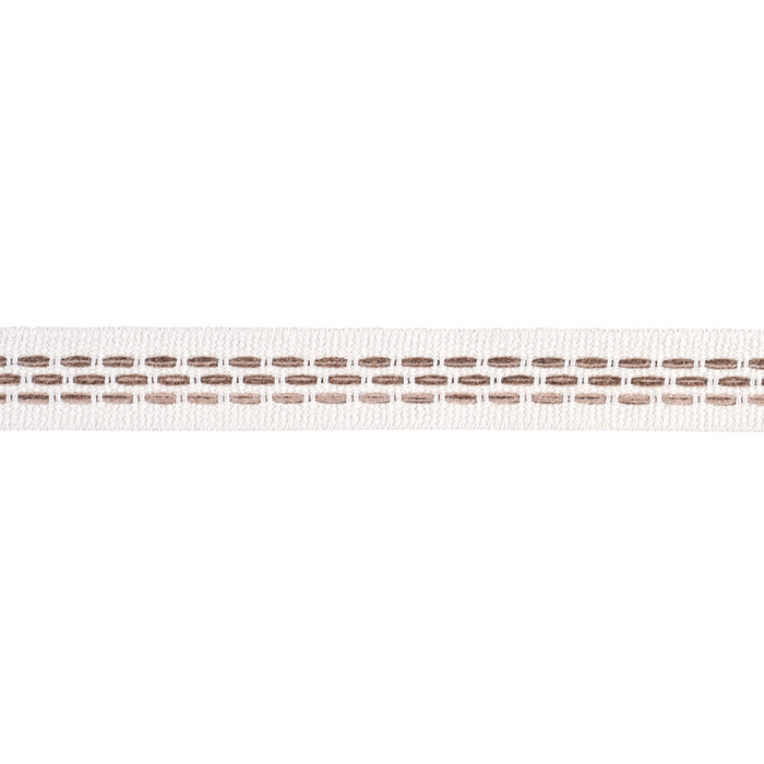 Schumacher Portola Tape Narrow Indoor/Outdoor Flax Trim Sample 85181