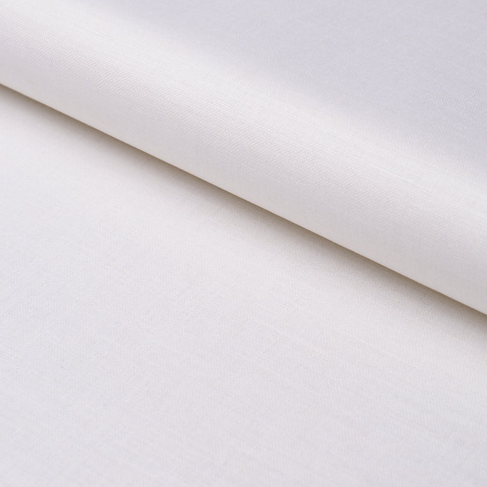 Schumacher Patent Linen White Fabric 85270