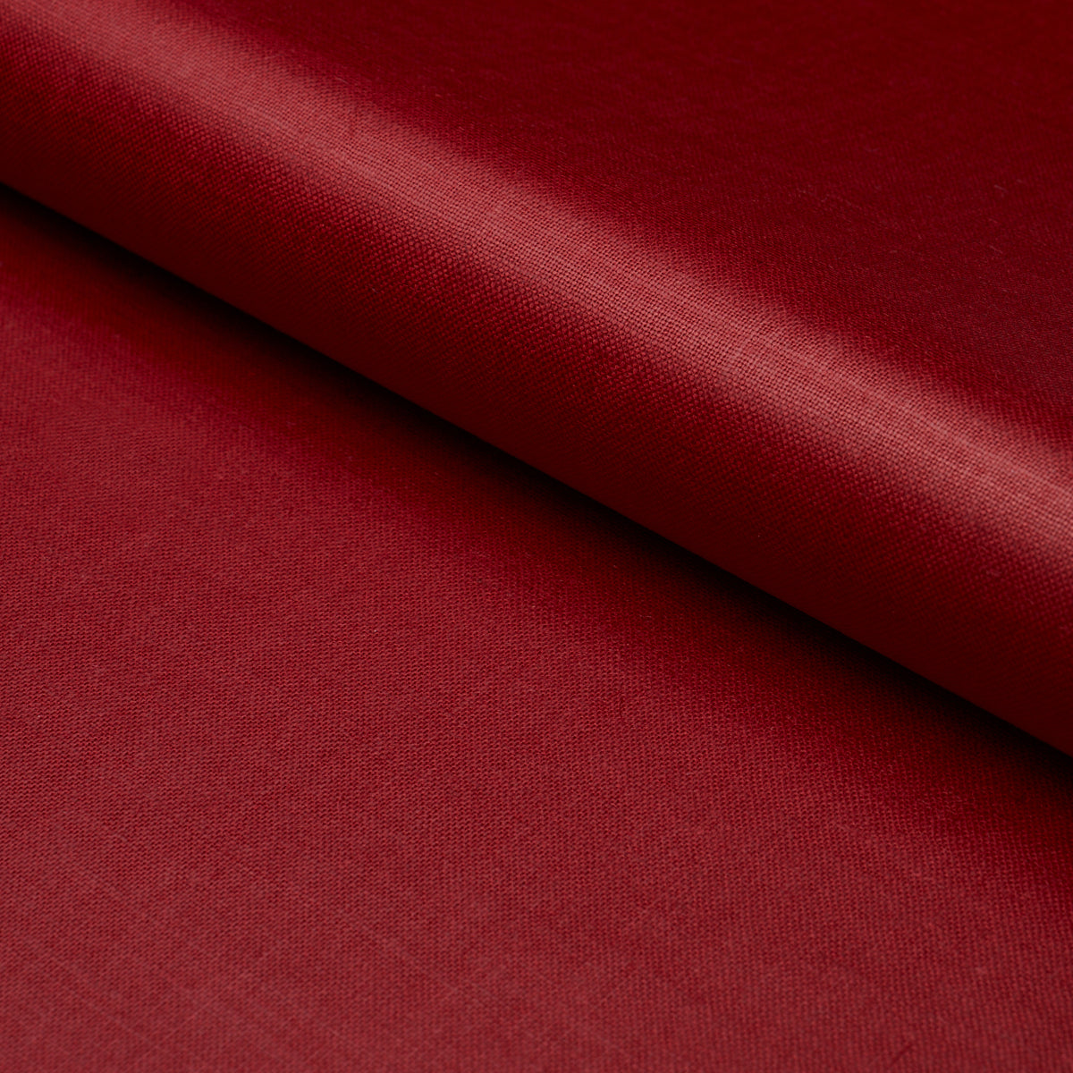 Schumacher Patent Linen Red Fabric 85271