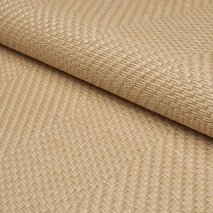 Schumacher Weaved Basketry Natural Fabric Sample 85310