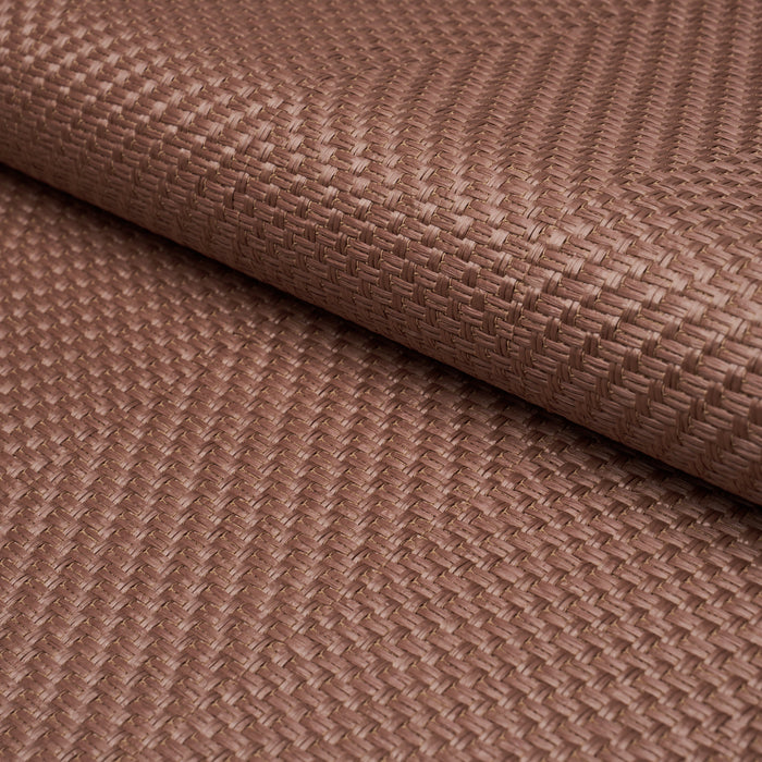 Schumacher Weaved Basketry Chocolate Fabric Sample 85311