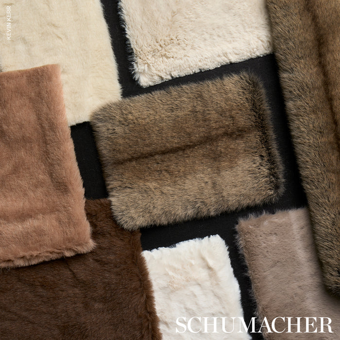 Schumacher Stratton Faux Fur Sable Fabric Sample 85320