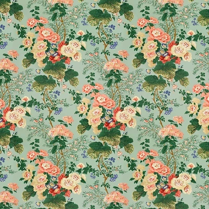 Lee Jofa Althea Print Celadon Fabric Sample 879004.LJ.0