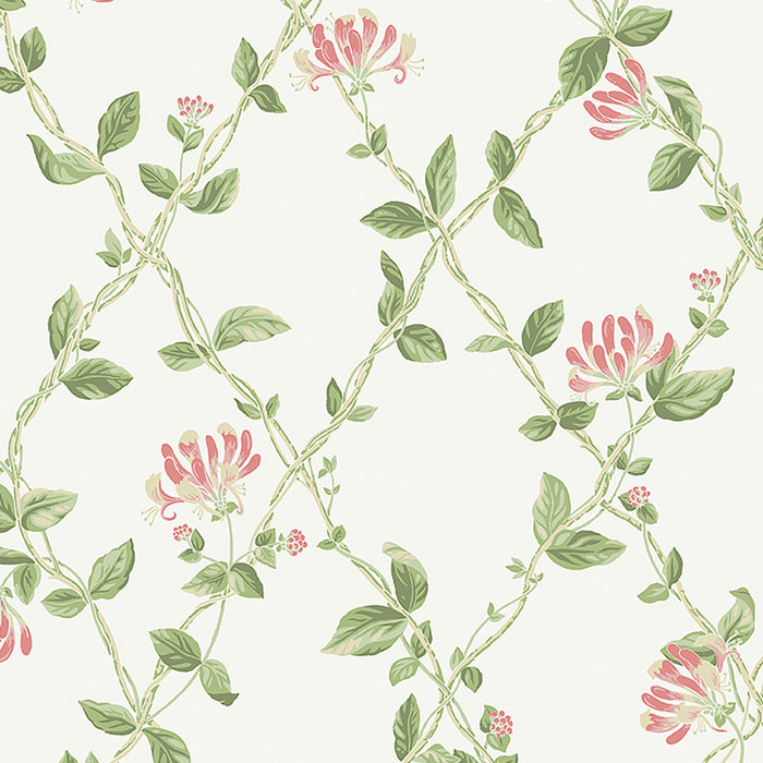 Schumacher Honeysuckle Ivory Wallpaper 8852