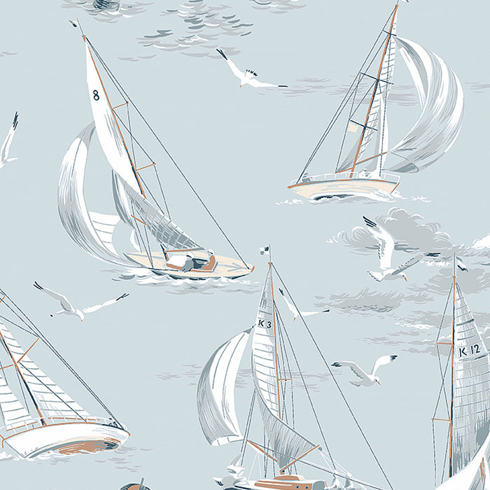 Schumacher Sailboats Sky Wallpaper 8854