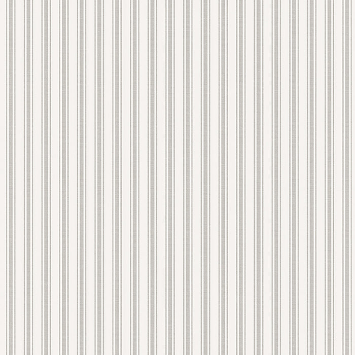 Schumacher Aspö Stripe Stone Wallpaper 8872