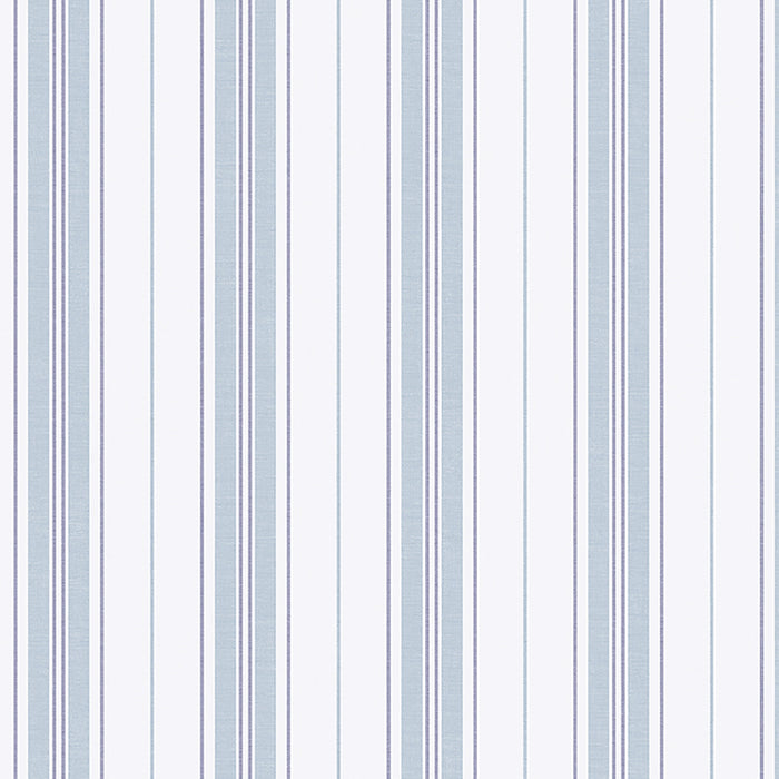 Schumacher Hamnskar Stripe Blues Wallpaper Sample 8875