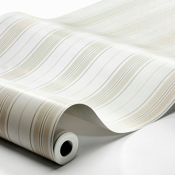 Schumacher Hamnskar Stripe Naturals Wallpaper Sample 8877