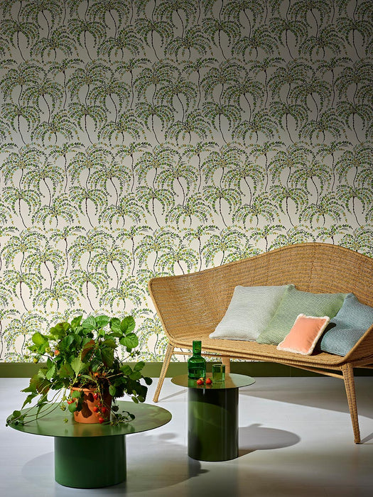 Pierre Frey La Palmeraie Creme Wallpaper Sample FP858001