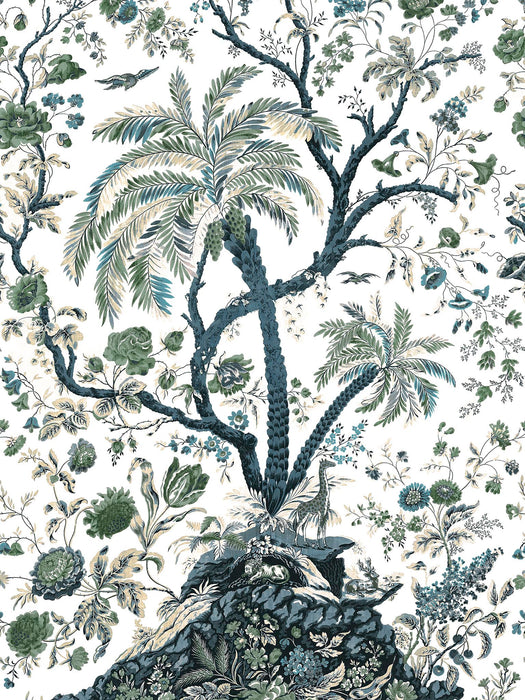 Braquenie Voile De Genes Emeraude Wallpaper Sample BP350001