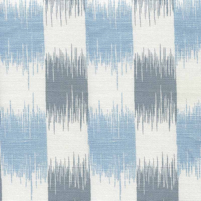 China Seas Ii Blue Ikat Grayish Windsor Fabric Sample 9015-02WLC