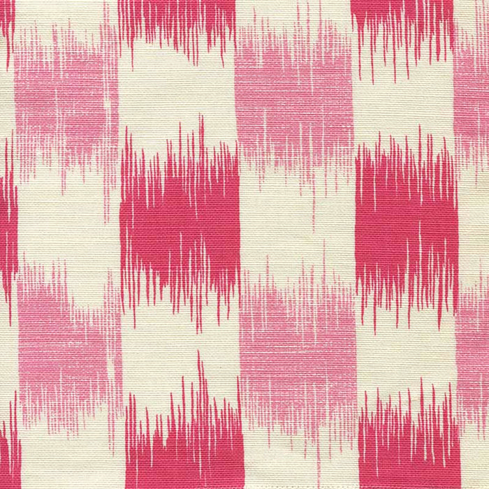 China Seas Ii Blue Ikat Magenta Pink Fabric Sample 9015-03