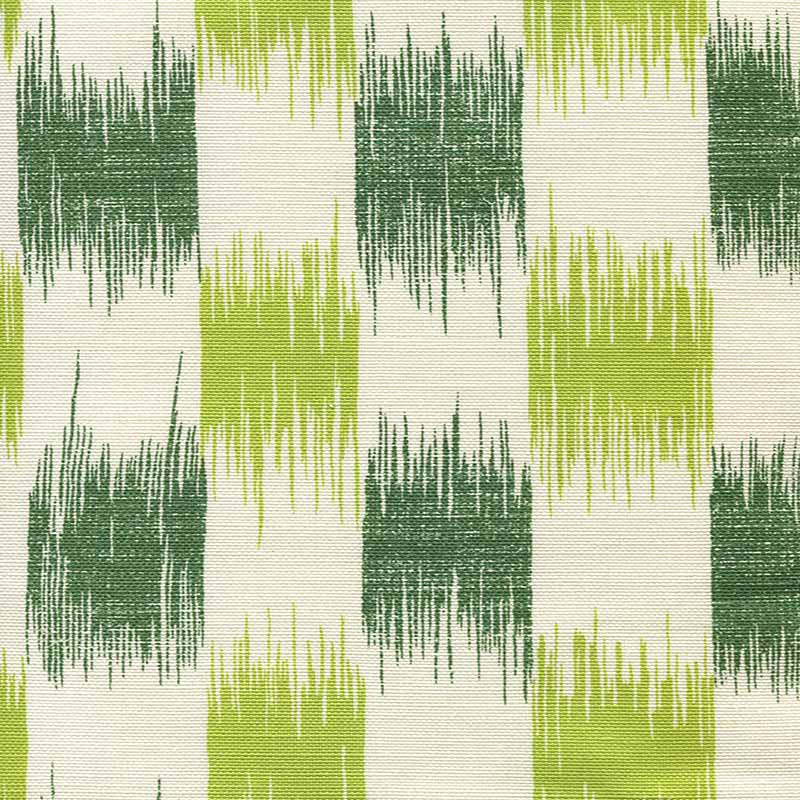 China Seas Ii Blue Ikat Lime Forest Fabric 9015-05