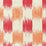 China Seas Ii Blue Ikat Red Orange Fabric Sample 9015-07