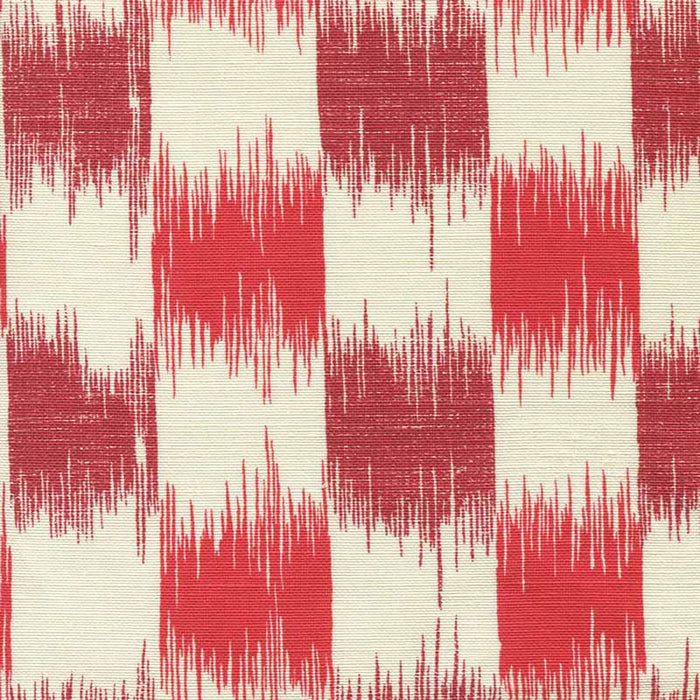 China Seas Ii Blue Ikat Coral Merlot Fabric 9015-08