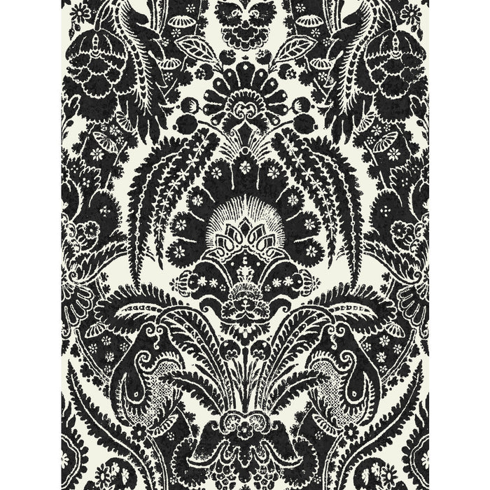 Cole & Son Chatterton Black And White Wallpaper Sample 94/2010.CS.0