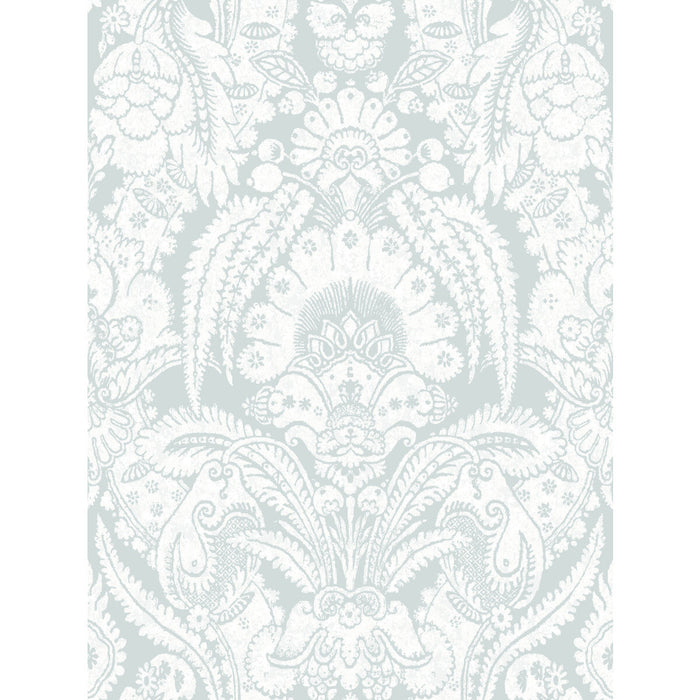 Cole & Son Chatterton Pale Blue And White Wallpaper Sample 94/2011.CS.0