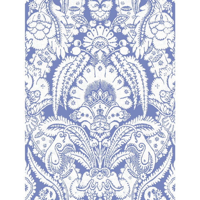 Cole & Son Chatterton Blue And White Wallpaper Sample 94/2012.CS.0