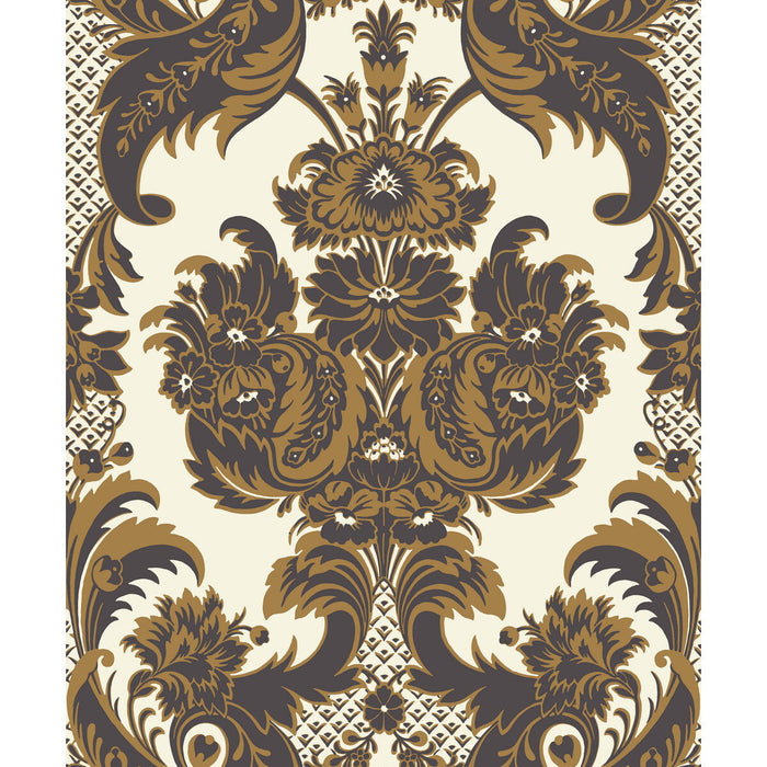 Cole & Son Wyndham Black & Gold Wallpaper Sample 94/3014.CS.0