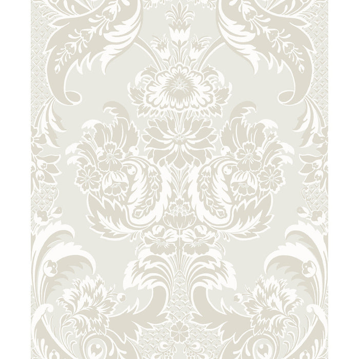 Cole & Son Wyndham White And Pearl Wallpaper Sample 94/3015.CS.0