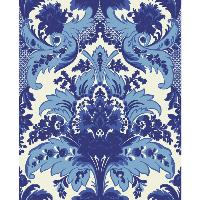 Cole & Son Aldwych Blue & White Wallpaper Sample 94/5025.CS.0