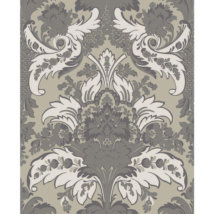 Cole & Son Aldwych Silver And White Wallpaper Sample 94/5026.CS.0