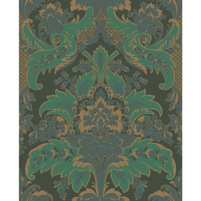 Cole & Son Aldwych Green And Gold Wallpaper Sample 94/5028.CS.0