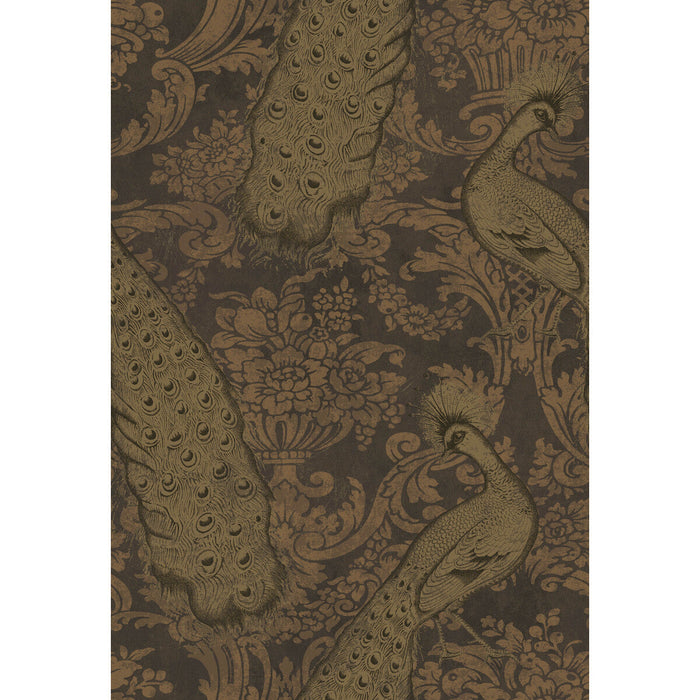 Cole & Son Byron Black And Gold Wallpaper Sample 94/7036.CS.0