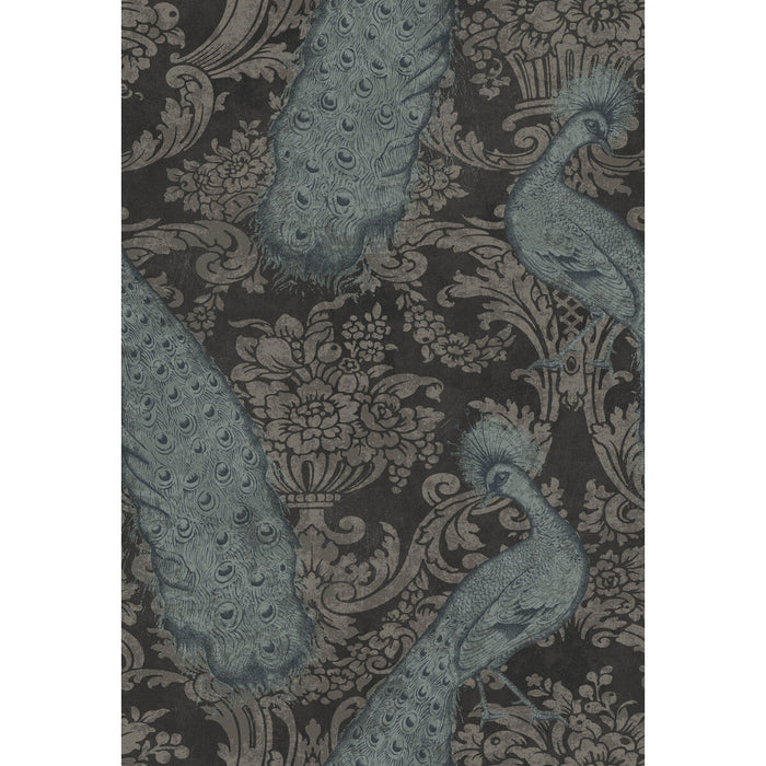 Cole & Son Byron Teal And Graphite Wallpaper Sample 94/7041.CS.0