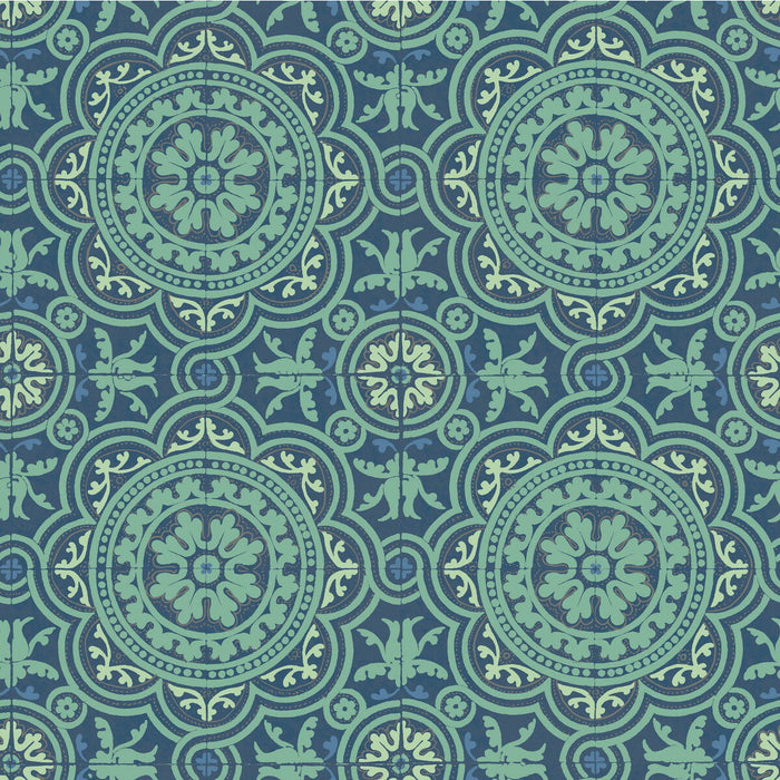 Cole & Son Piccadilly Teal And Gold Wallpaper Sample 94/8043.CS.0