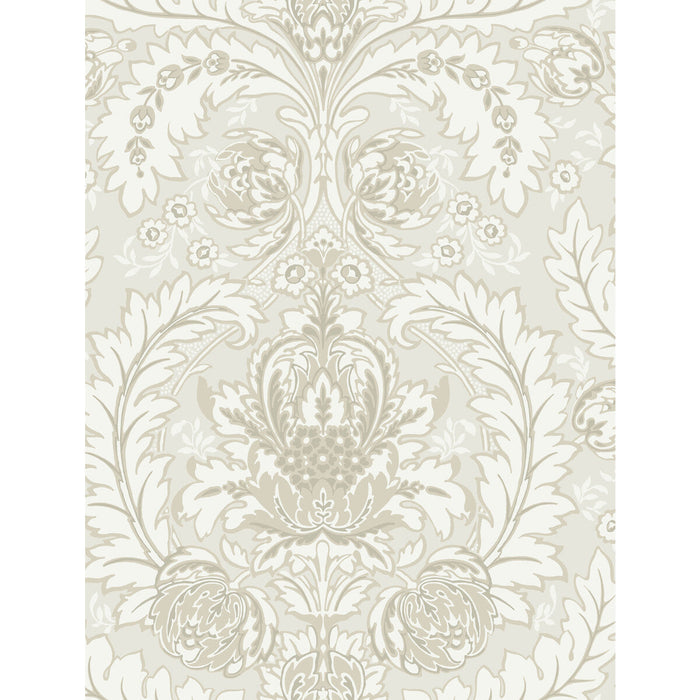 Cole & Son Coleridge White And Ivory Wallpaper Sample 94/9047.CS.0