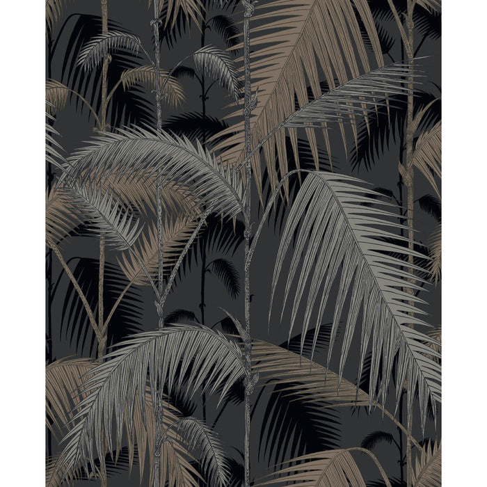 Cole & Son Palm Jungle Silver/Black Wallpaper Sample 95/1004.CS.0