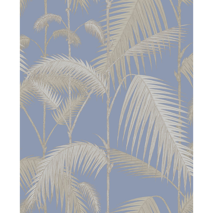 Cole & Son Palm Jungle Straw & Blue Wallpaper Sample 95/1006.CS.0