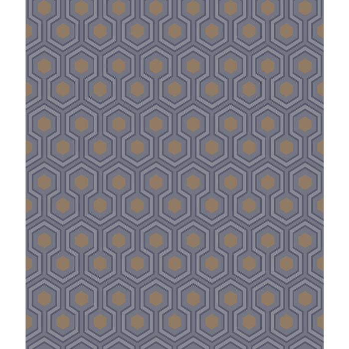 Cole & Son Hicks Hexagon Dk Gry/Bronz Wallpaper Sample 95/3015.CS.0