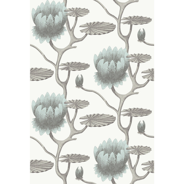 Cole & Son Summer Lily Aqua/White Wallpaper Sample 95/4022.CS.0