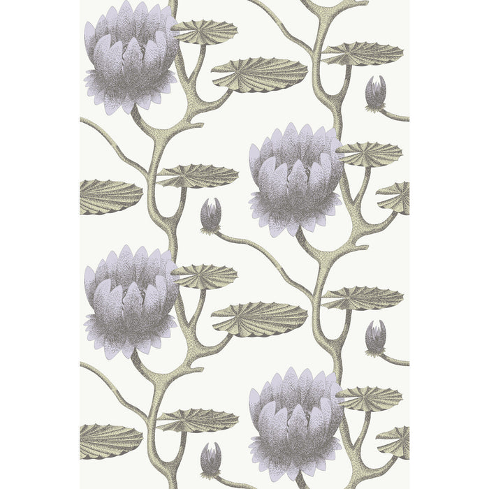 Cole & Son Summer Lily Lilac/Grn/Wt Wallpaper Sample 95/4023.CS.0