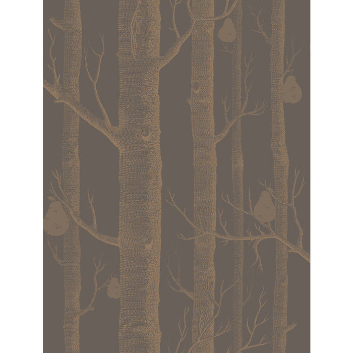 Cole & Son Woods & Pears Bronze/Black Wallpaper Sample 95/5028.CS.0