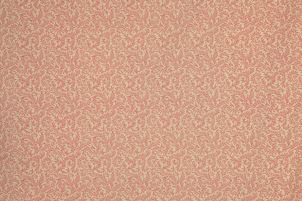 Braquenie Le Grand Corail Vermicule Assorti Rouge Fond Bis Fabric B081C002