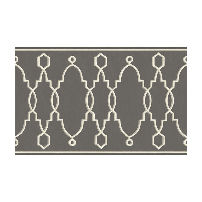 Cole & Son Parterre Border Charcoal Wallpaper Sample 99/3015.CS.0