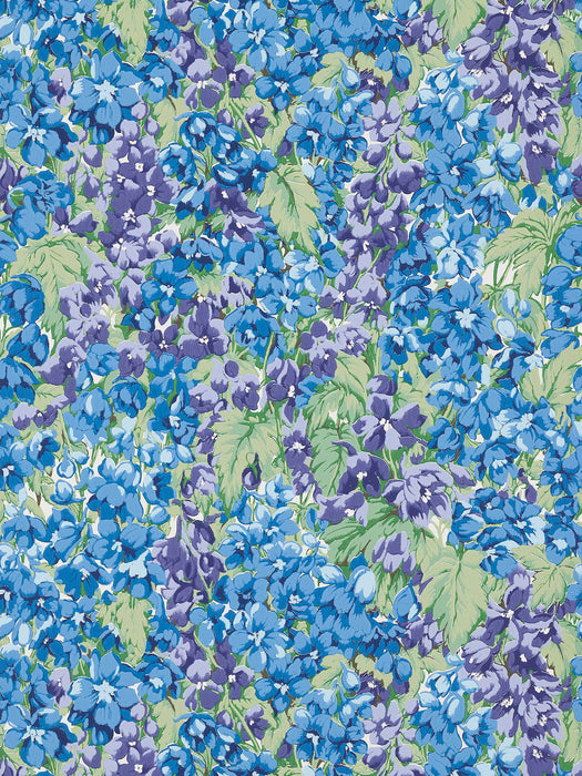 Pierre Frey Les Delphiniums Bleu Wallpaper Sample FP767003