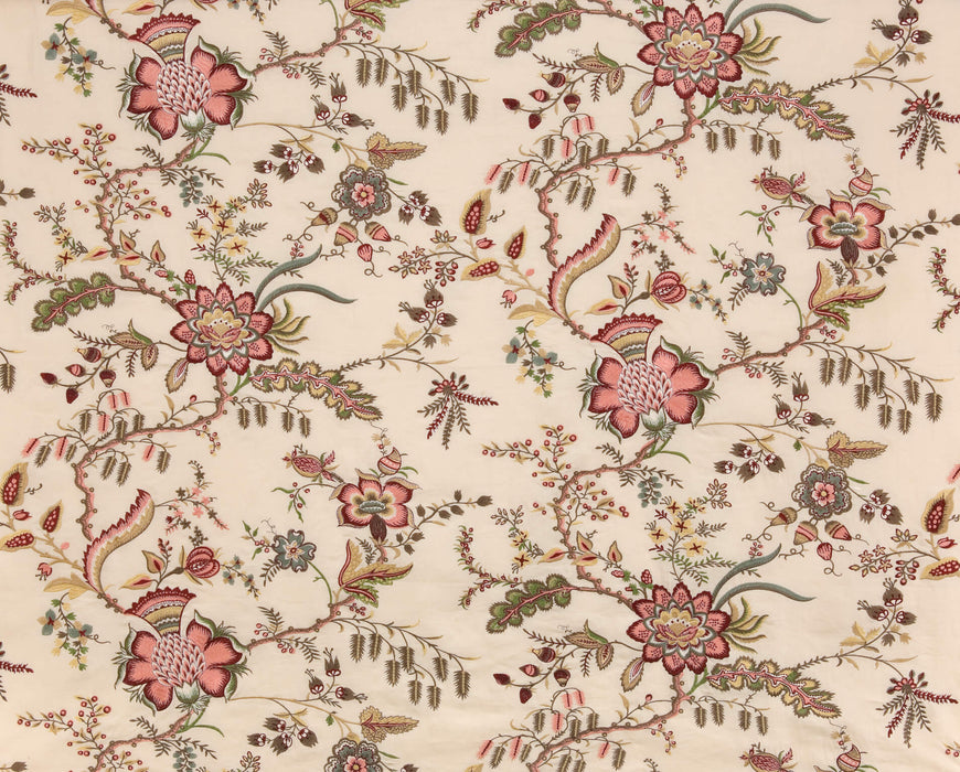 Braquenie Coromandel Broderie Fond creme Fabric Sample B7561001