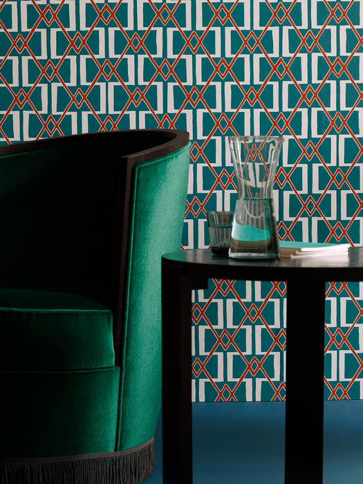 Pierre Frey Mia Vert D'Eau Wallpaper Sample FP544004