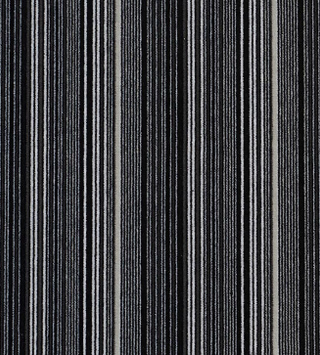 Aldeco Pinstripe Velvet Black & White Fabric Sample A9 00011837