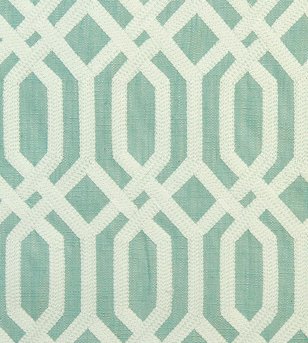 Aldeco Trellis Addiction Tiffany Blue Fabric Sample A9 00021863