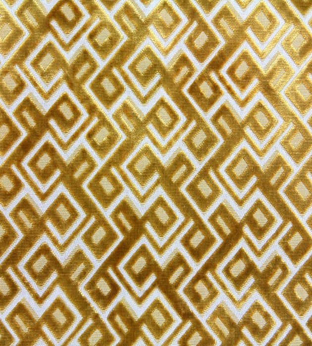 Aldeco Anni Jacquard Velvet Golden Linen Fabric A9 0002ANNI