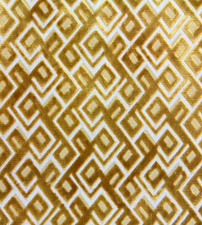 Aldeco Anni Jacquard Velvet Golden Linen Fabric Sample A9 0002ANNI